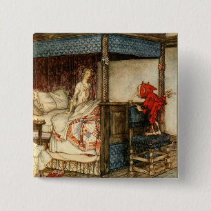 Gnome Überraschung von Arthur Rackham Button
