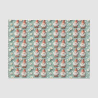 Gnome und Daisy Seamless Muster Garden Design Seidenpapier