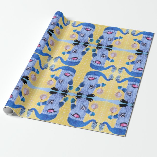 Gnome und Ferret Beard Wrapping Paper Geschenkpapier (Ungerollt)