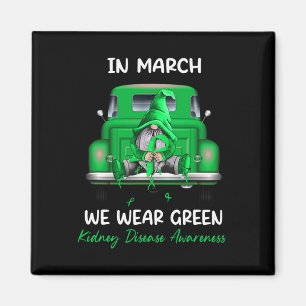 Gnome und Lkw im März tragen wir eine grüne Nieren Magnet