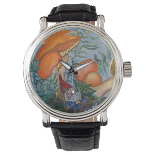Gnome und Pilze Armbanduhr
