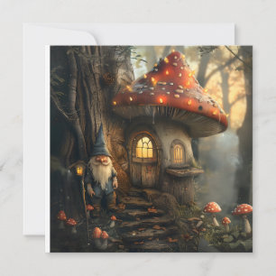 Gnome- und Pilzhausgestaltung Einladung