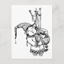 Gnome und seine Bagpipe Postkarte
