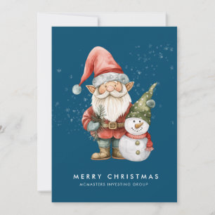 Gnome und Snowman Frohe Weihnachten Corporate Flat