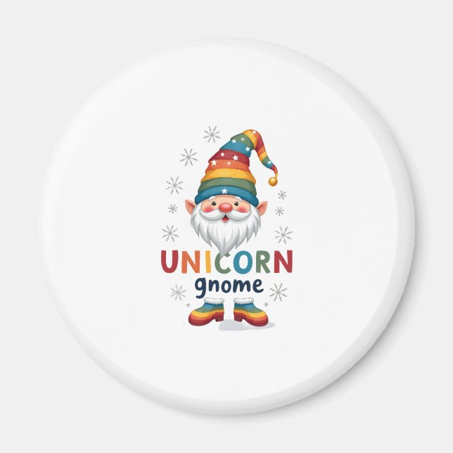 Gnome Unicorn Shirt Family Matching Group Christma Magnet (Vorne)
