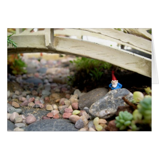 Gnome unter Brücke, leere Karte (Vorderseite (Horizontal))