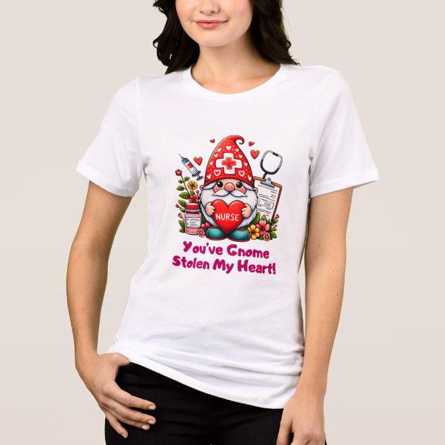 Gnome Valentine, Valentine Retro Tri-Blend Shirt (Vorderseite)