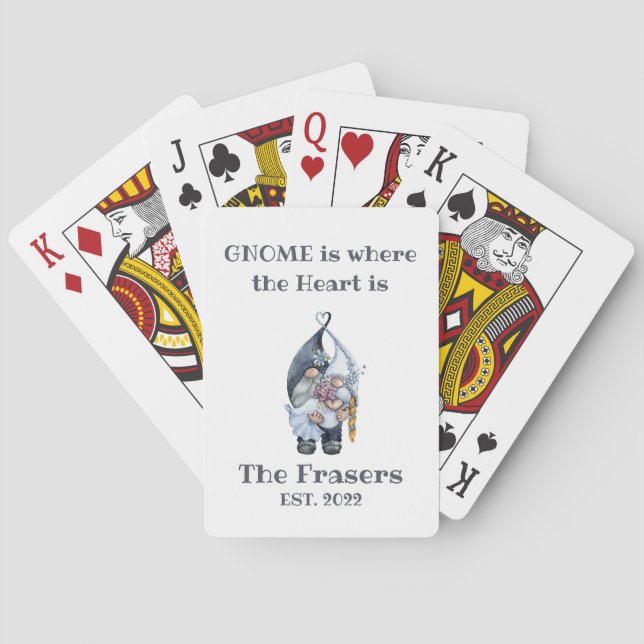 Gnome Wedding Classic Playing Cards Spielkarten (Rückseite)
