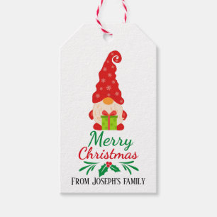 Gnome Weihnachten Geschenkanhänger