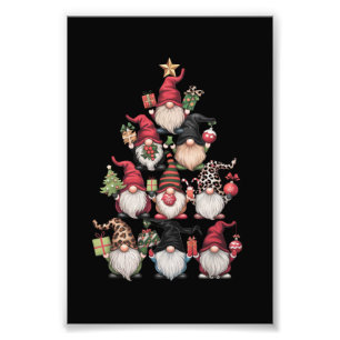 Gnome Weihnachtsbaum Lustige Weihnachten Ferien Fotodruck
