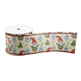 Gnome Weihnachtsgeschenk Wrapping Gelb Farbe Satinband
