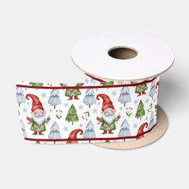 Gnome Weihnachtsgeschenk Wrapping White Water Farb Satinband