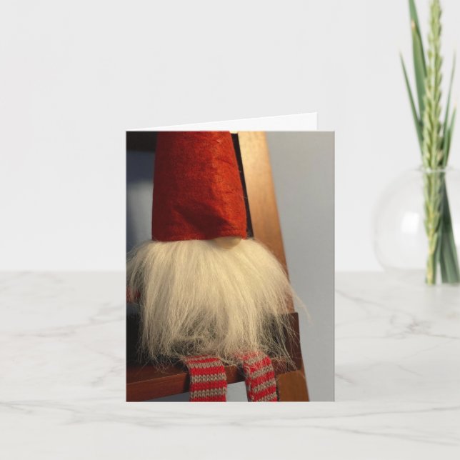 Gnome Winter Solstice Grußkarte Karte (Vorderseite)