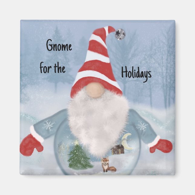 Gnome Winter Wonderland Magnet (Vorne)