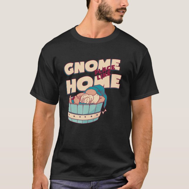 Gnome Zuhause Bath Chilling Gnome im Badezimmer T-Shirt (Vorderseite)