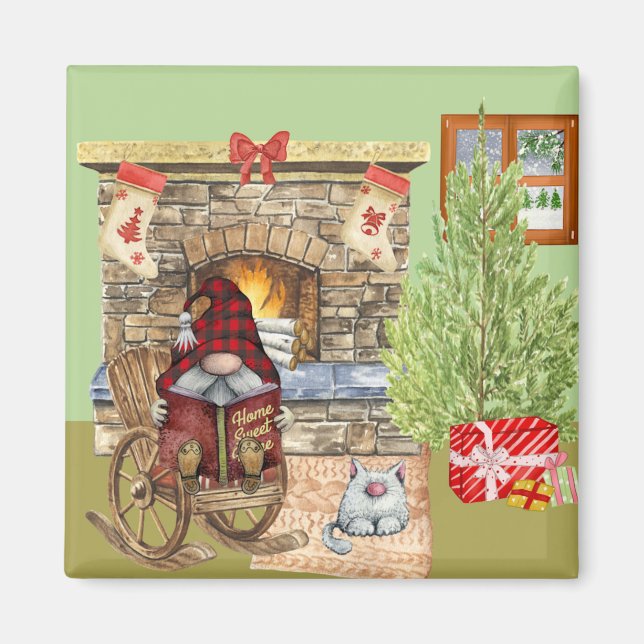 Gnome Zuhause Magnet (Vorne)