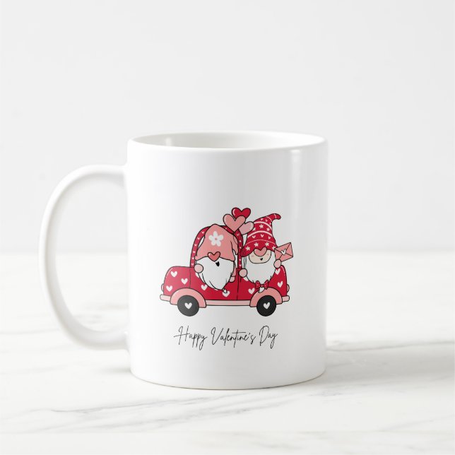 Gnomen in Love Valentine's Day Design Kaffeetasse (Links)