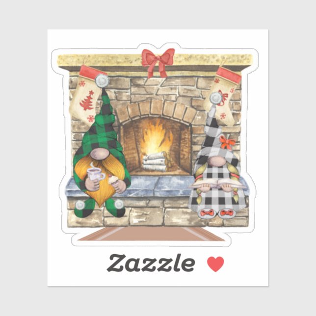 Gnomes auf Zuhause Aufkleber (Blatt)