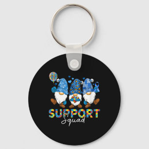 Gnomes Autism Awareness Support Squad Blue Ribbon Schlüsselanhänger
