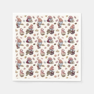 Gnomes Backkuchen Donuts Trendy Adorable Serviette