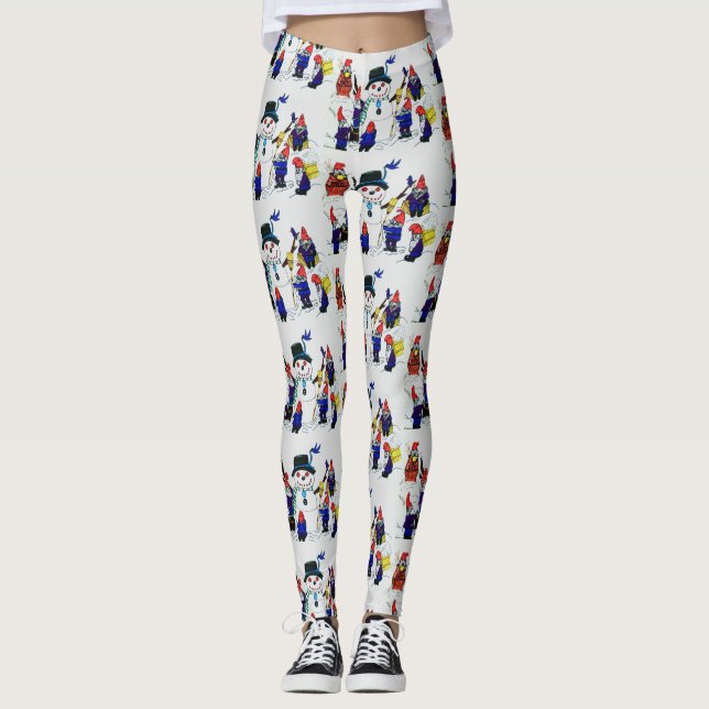 GNOMES BUILD SNOWMAN LEGGINGS (Vorderseite)