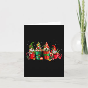 Gnomes Christmas Coffee Cups Latte Drink Outfit Karte