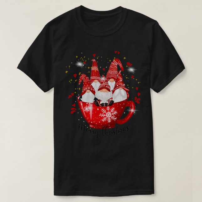 Gnomes Christmas matching family pajamas Gift For  T-Shirt (Design vorne)