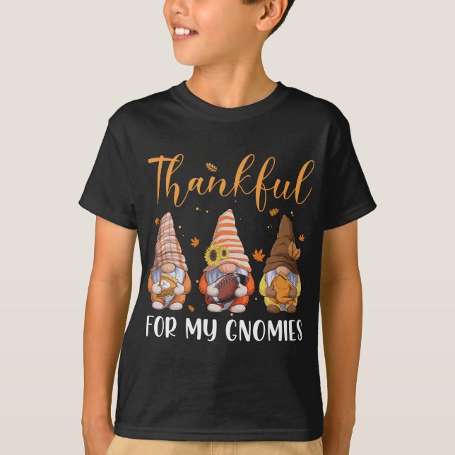 Gnomes dankbar für meine Nomaden Fall Erntedank F T-Shirt (Vorderseite)