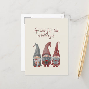 Gnomes de Noël adorables avec la carte à la carte 