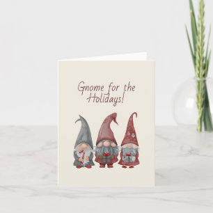 Gnomes de Noël adorables avec la carte à la carte 