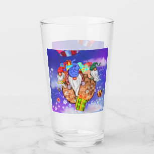 Gnomes de Noël donne un verre cadeau
