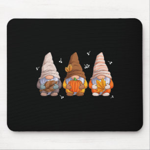 Gnomes Erntedank mit Kürbiskugel Mousepad