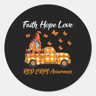 Gnomes Faith Hope Liebe RSD CRPS Bewusstsein Runder Aufkleber