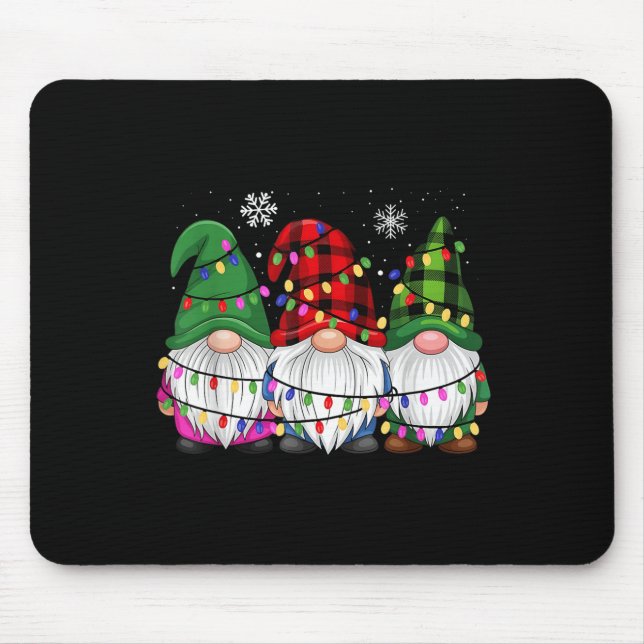 Gnomes Family Matching Pjs Men Women Funny Xmas Ho Mousepad (Vorne)