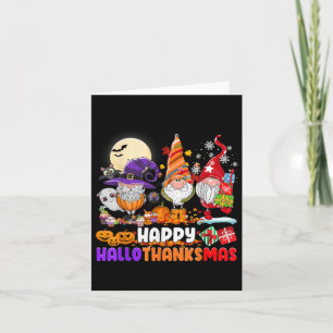 Gnomes Halloween Erntedank Weihnachtsfeier Hall Karte