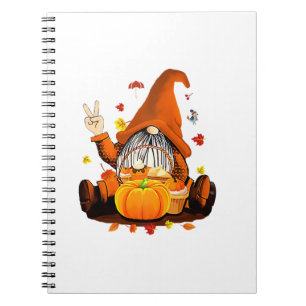 Gnomes Herbst Niedlicher Halloween Erntedank Lon Notizblock