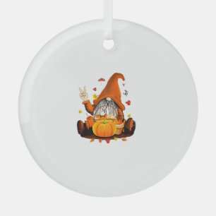 Gnomes Herbst Niedlicher Halloween Erntedank Lon Ornament Aus Glas