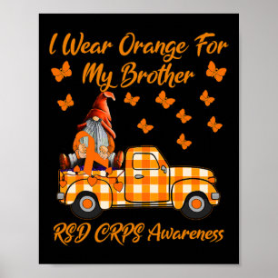 Gnomes Ich trage Orange für meine Bruder Rsd Crps Poster