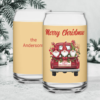 Gnomes Joyeux Noël Camion Rouge Enveloppé de Coule