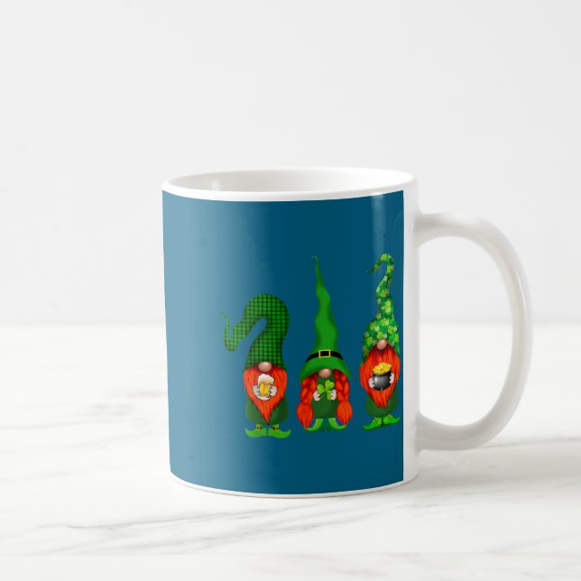 Gnomes Leprechaun St Patricks Day Beer Clover Iri- Kaffeetasse (Rechts)