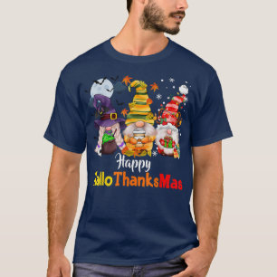 Gnomes Lover Halloween Frohe Weihnachts-Happy Hall T-Shirt