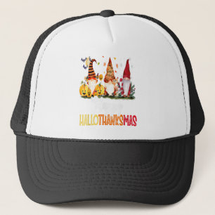 Gnomes Lover Halloween Frohe Weihnachts-Happy Hall Truckerkappe