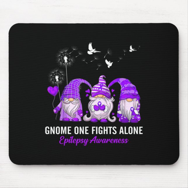 Gnomes One Fights Epilepsy Awareness Alone Epileps Mousepad (Vorne)