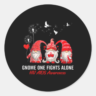Gnomes One kämpft allein Hiv Aids Awareness Runder Aufkleber
