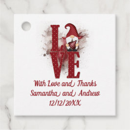 Gnomes Red Liebe Niedlich Wedding Geschenkanhänger