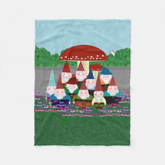Gnomes Small Fleece Blanket (Vorderseite)