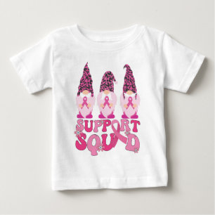 Gnomes Support Squad Brustkrebsbewusstsein Baby T-shirt