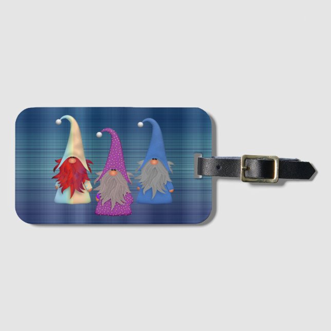 Gnomes Trio Gepäcktag Gepäckanhänger (Vorderseite (Horizontal))
