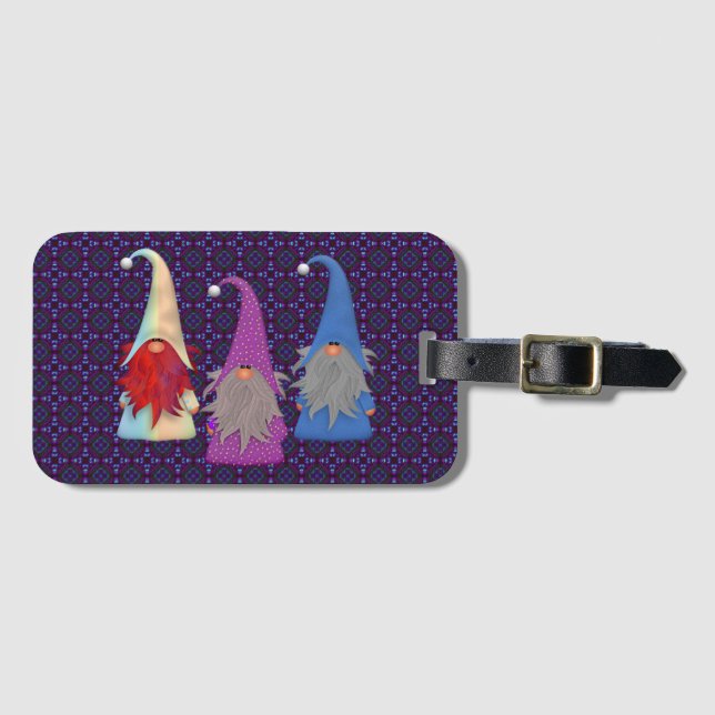 Gnomes Trio Gepäcktag Gepäckanhänger (Vorderseite (Horizontal))