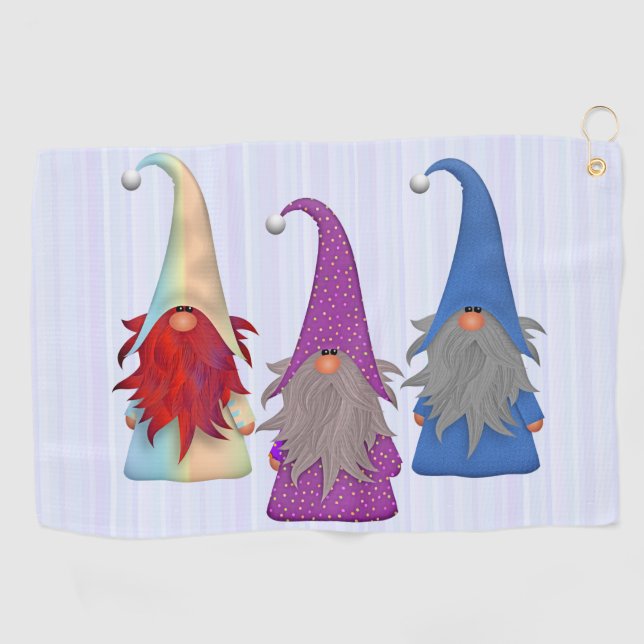 Gnomes Trio Golf Handtuch (Horizontal)